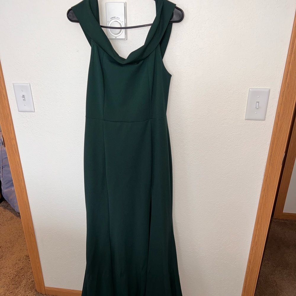 Off the shoulder full length dress worn once.